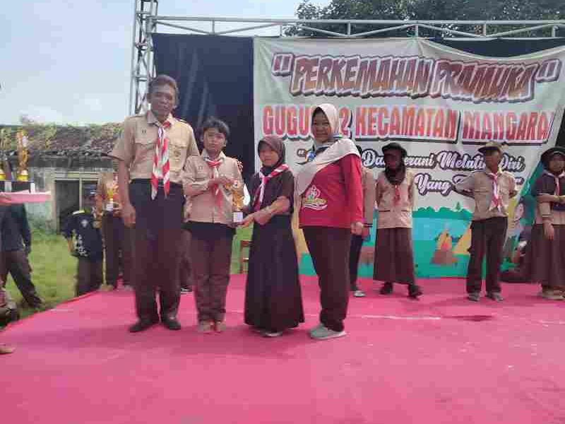 PERKEMAHAN PRAMUKA GUGUS 2 KECAMATAN MANGARAN  dengan tema "Disiplin dan Berani Melatih Diri Menjadi Pramuka yang Tangguh"